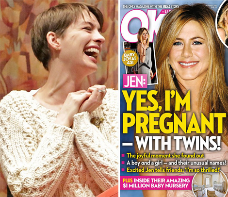 Jennifer Aniston Pregnant? Anne Hathaway Pregnant?