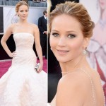 Jennifer Lawrence Dior dress back necklace 2013 Oscars
