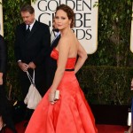 Jennifer Lawrence Dior red dress 2013 Golden Globes