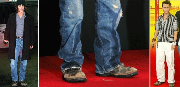 Justin Timberlake Worn Shoes Vs Johnny Depp Worn Shoes