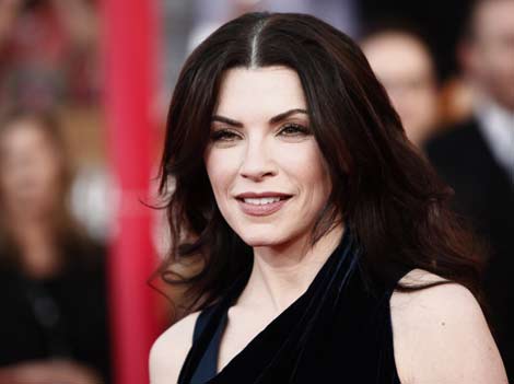 Julianna Margulies In Narciso Rodriguez Blue Dress For 2010 SAG Awards