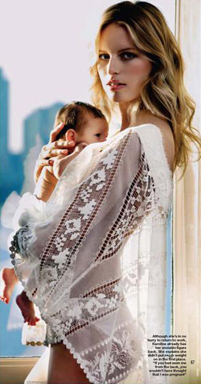 Karolina Kurkova with baby boy Tobin 2