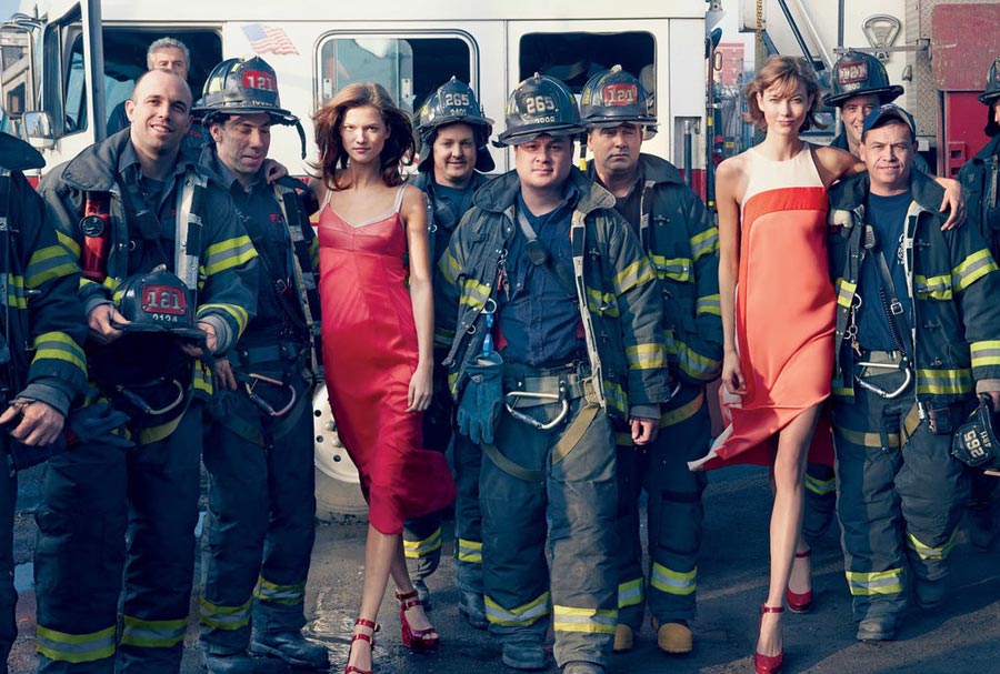 Kasia Struss Karlie Kloss Vogue February firefighters