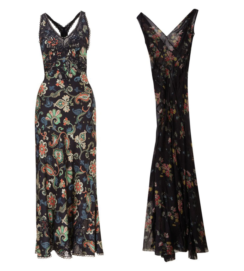 Kate Moss Topshop collection 2014 printed maxi dresses