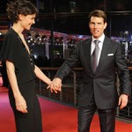 Katie Holmes Escada black dress Valkyrie premiere Berlin Tom Cruise
