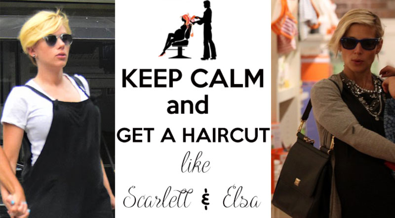 Keep Calm pregnant new haircut trend Scarlett Elsa