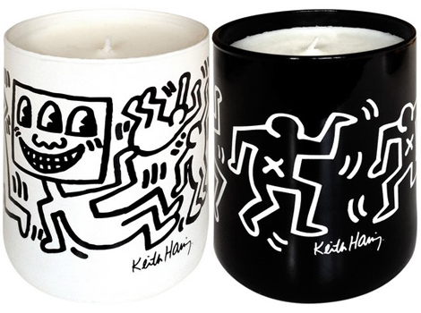 keith haring perfumed black and white candles