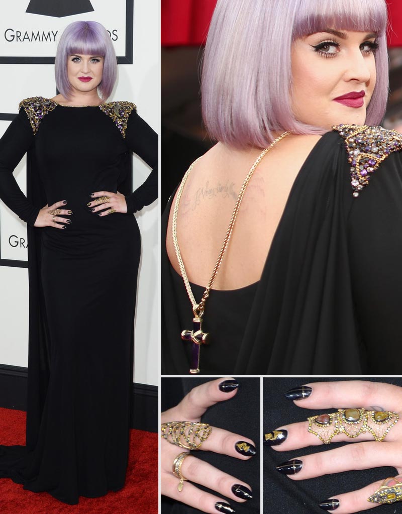 Kelly Osbourne 2014 Grammy Awards hair nails jewelry