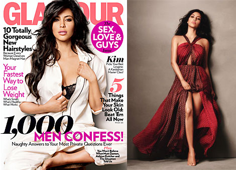Kim Kardashian Glamour February 2011 cover