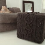 knitted ottoman gray