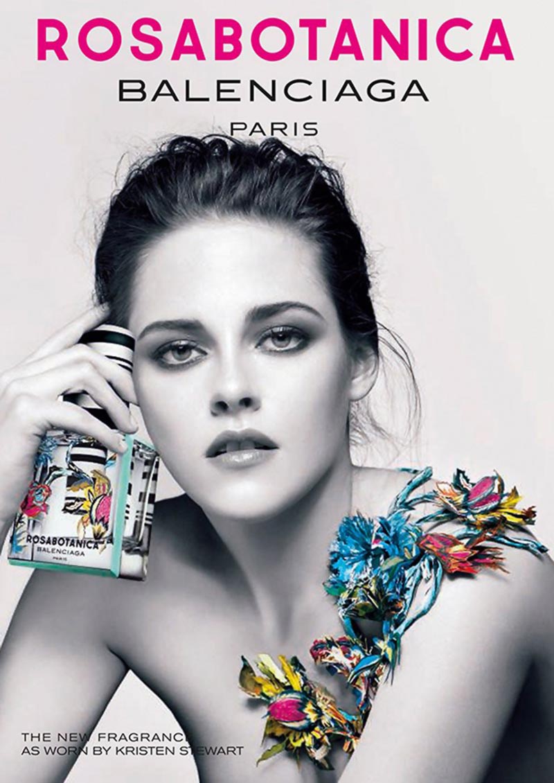 Kristen Stewart Balenciaga Rosabotanica perfume ad campaign