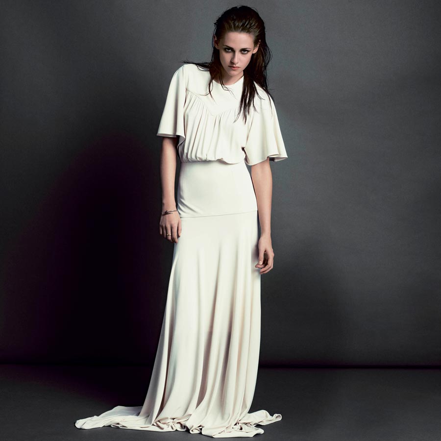 Kristen Stewart V 81 white dress