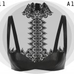 lace leather bralette mcqueen