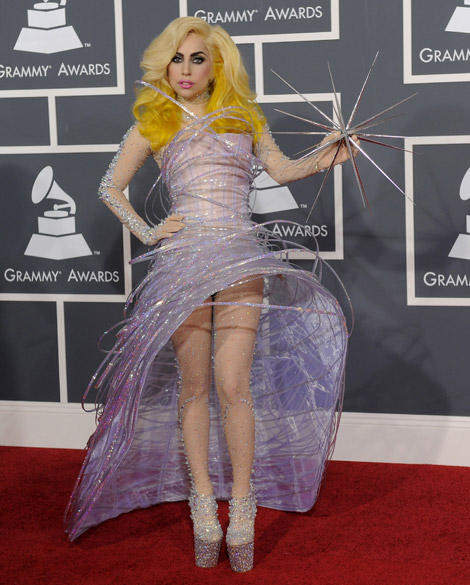 Lady Gaga Grammys glittery dress