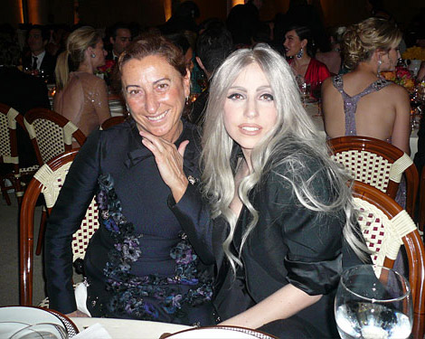 Lady Gaga Met Gala 2010 with Miuccia Prada