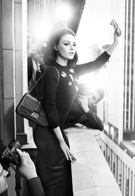 Dior Like A Lady: Mila Kunis Miss Dior Bags 2012 Ad Campaign