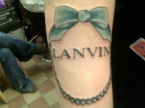 Lanvin bow tattoo