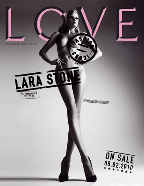 Lara Stone LOVE magazine Issue Three cover