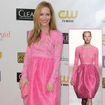 Leslie Mann pink Honor dress Critics Choice Awards 2013
