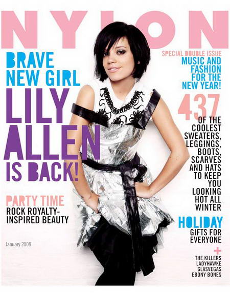 Lily Allen Nylon Magazine December January 2008 2009 cover