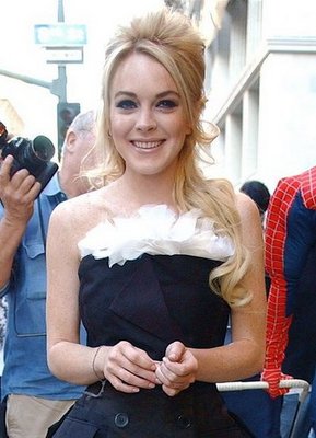 Lindsay Lohan Black Dress Small