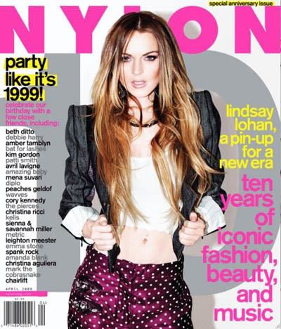 Lindsay Lohan Nylon Magazine April 09 cover