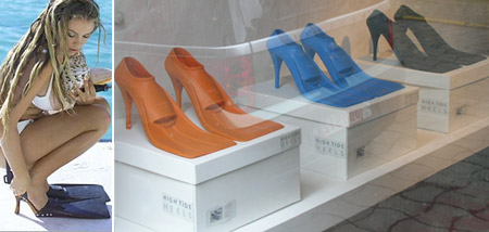 Lisa Carney high heel flipper shoes