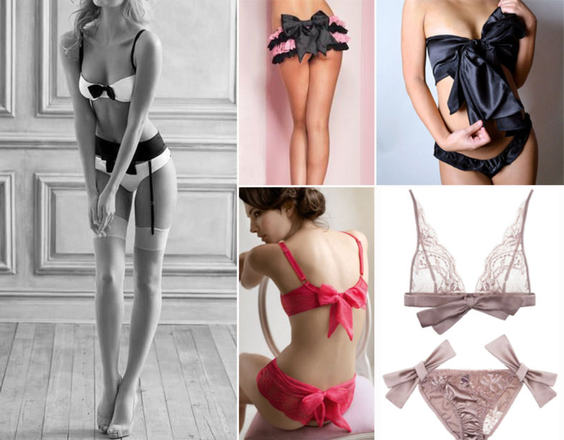 lovely ways to wear bows lingerie
