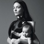 Mariacarla Boscono s baby in Givenchy ad campaign