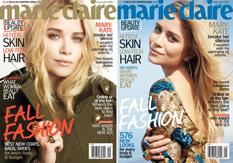 Mary Kate Olsen Marie Claire september 2010 covers