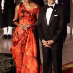 Michelle Obama McQueen Resort 2011 red dress