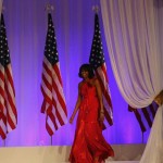 Michelle Obama Wu red dress Inauguration Ball
