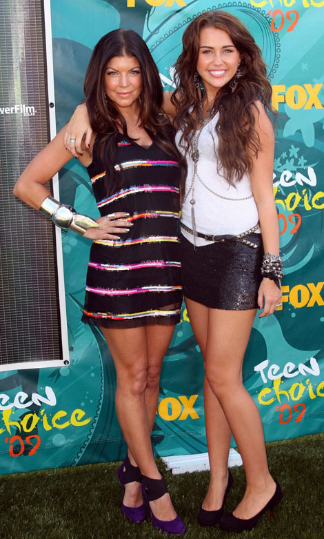 Miley Cyrus Fergie Teen Choice Awards 2009