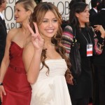 Miley Cyrus Marchesa dress Golden Globe Awards 2009 2