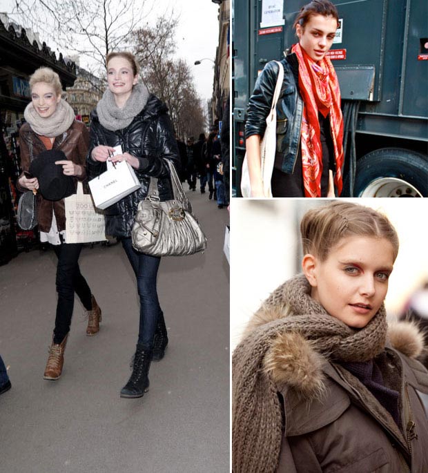 models street style scarf