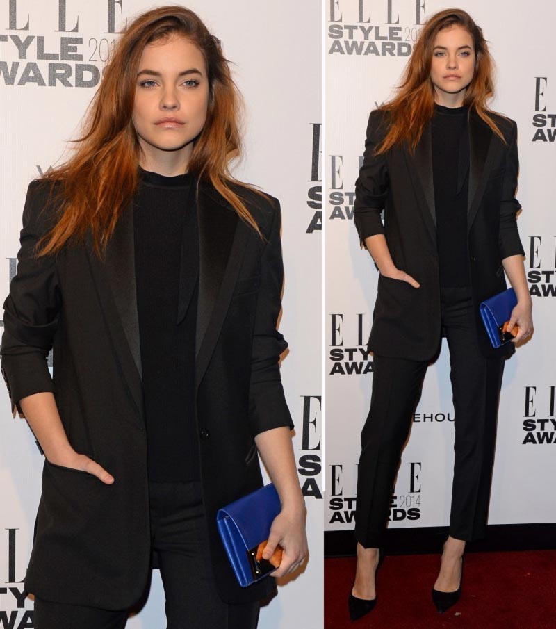 models with suits Barbara Palvin Elle Style Awards