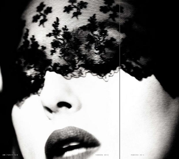 Monica Bellucci Vanity Fair Spain black and white photo