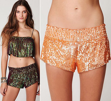 must have party item sequined shorts