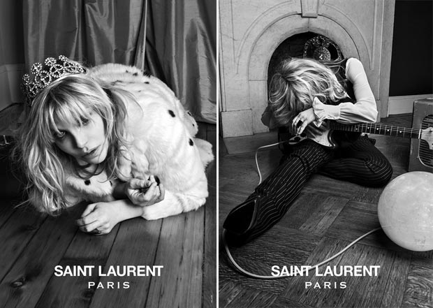 new Saint Laurent Paris black and white ad campaign SS13
