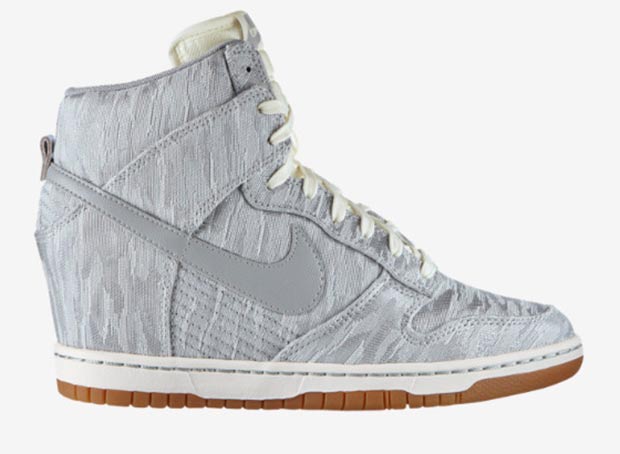 Nike Dunk wedge sneakers silver gray
