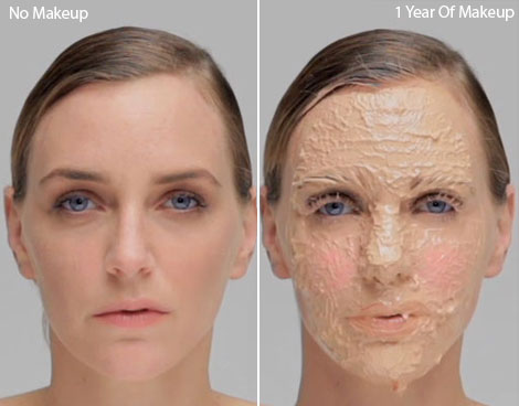 No Makeup vs One Year of Makeup