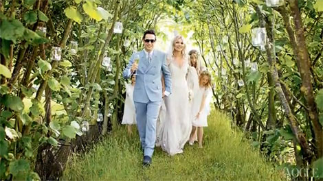 Outdoor weddng decorations Kate Moss wedding