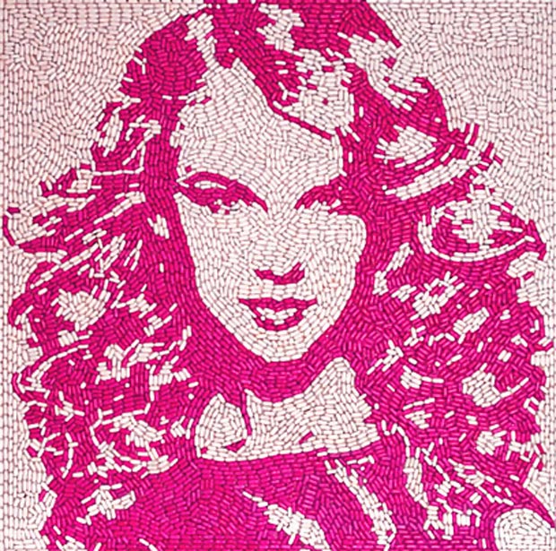 outstanding Taylor Swift candy portrait by Jason Mecier