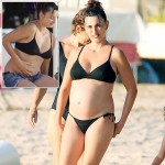 Penelope Cruz pregnant again beach baby bump