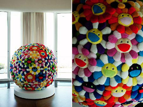 Pharell Williams home giant Murakami ball