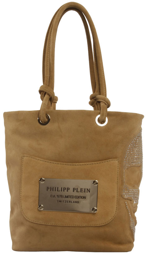 Philipp Plein beige skull bag