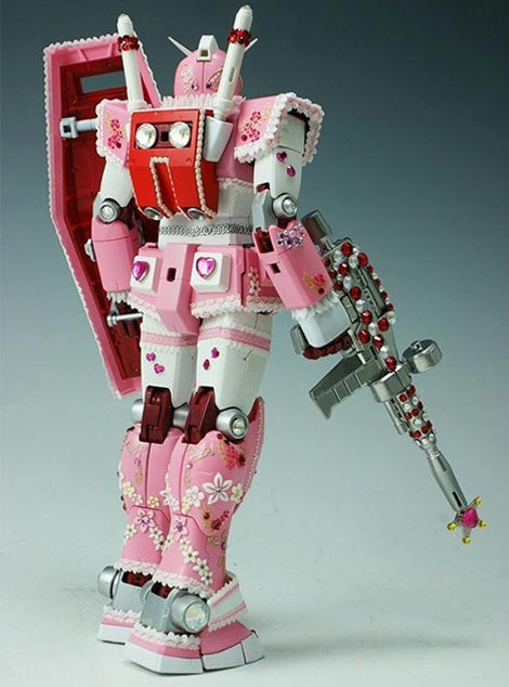 Pink Gundam action figure
