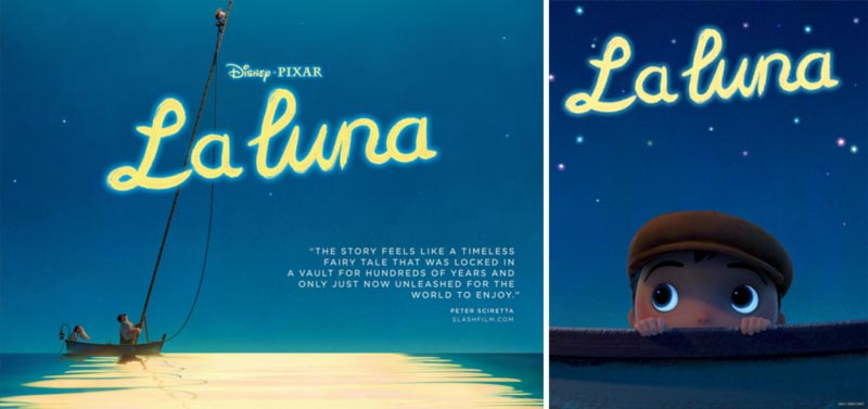 Pixar La Luna short animation movie poster