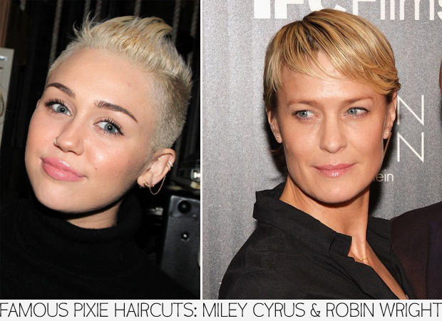 pixie haircut inspiration Miley Cyrus Robin Wright