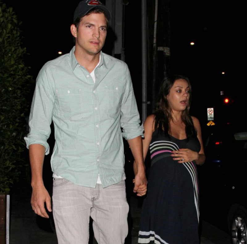 Pregnant Mila Kunis fiance Ashton Kutcher